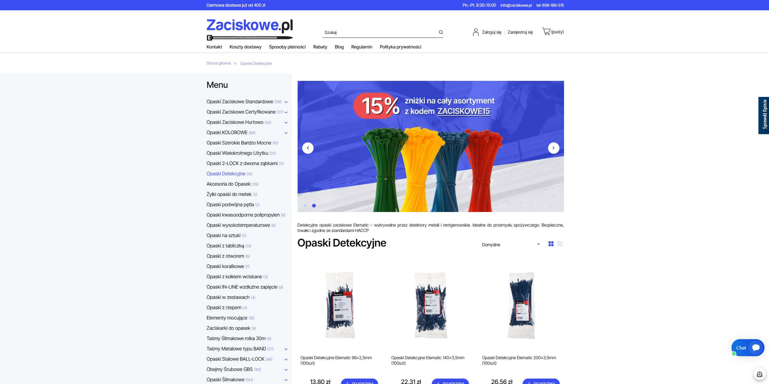 Czym są opaski zaciskowe wykrywalne i gdzie stosuje się je najczęściej?